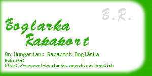 boglarka rapaport business card